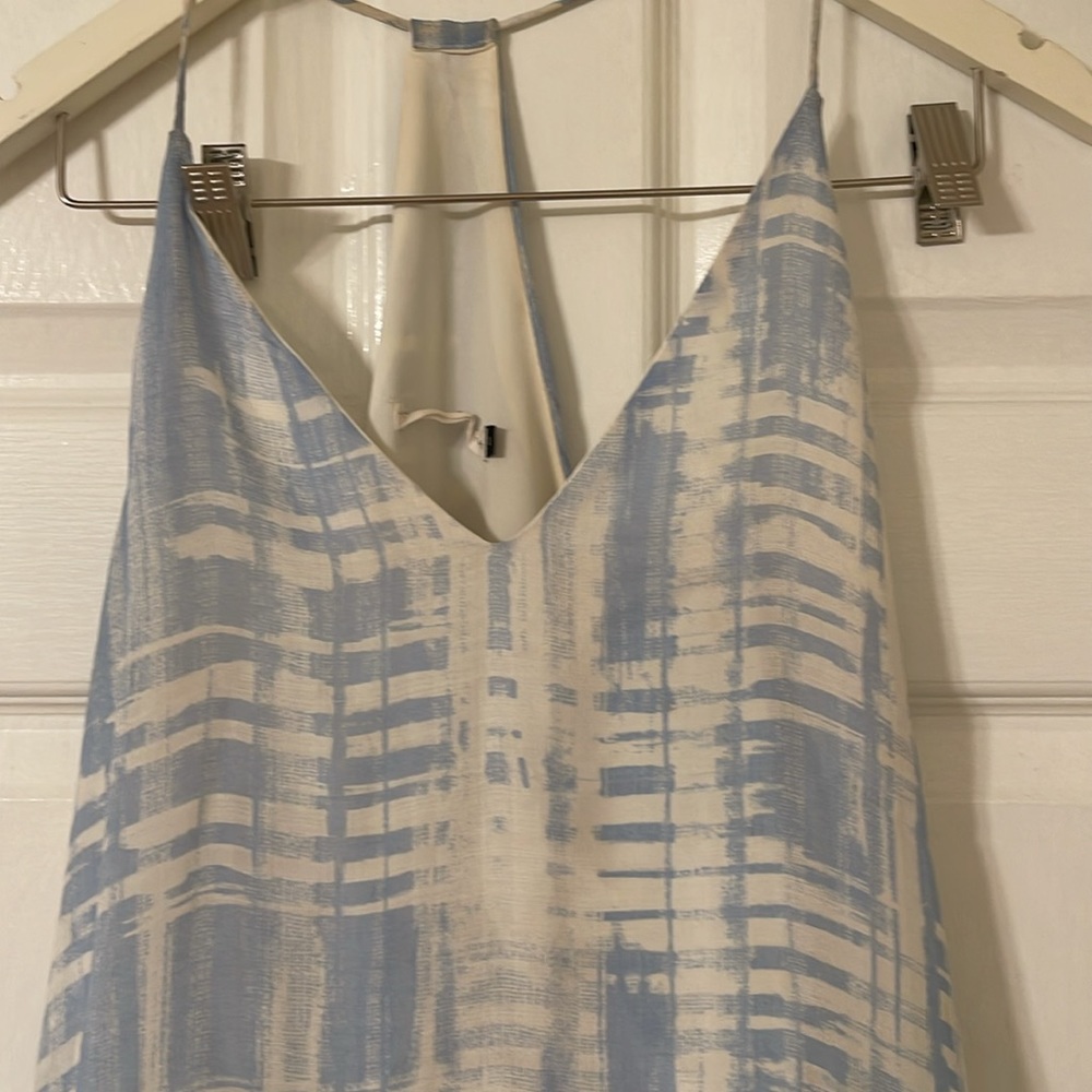 Three Eighty Two Blue And White Patterned Sundress - image 2